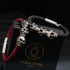 Totenkopf-Armband-Herren-Unisex-Bikerarmband-Skull-Leder-Armreif